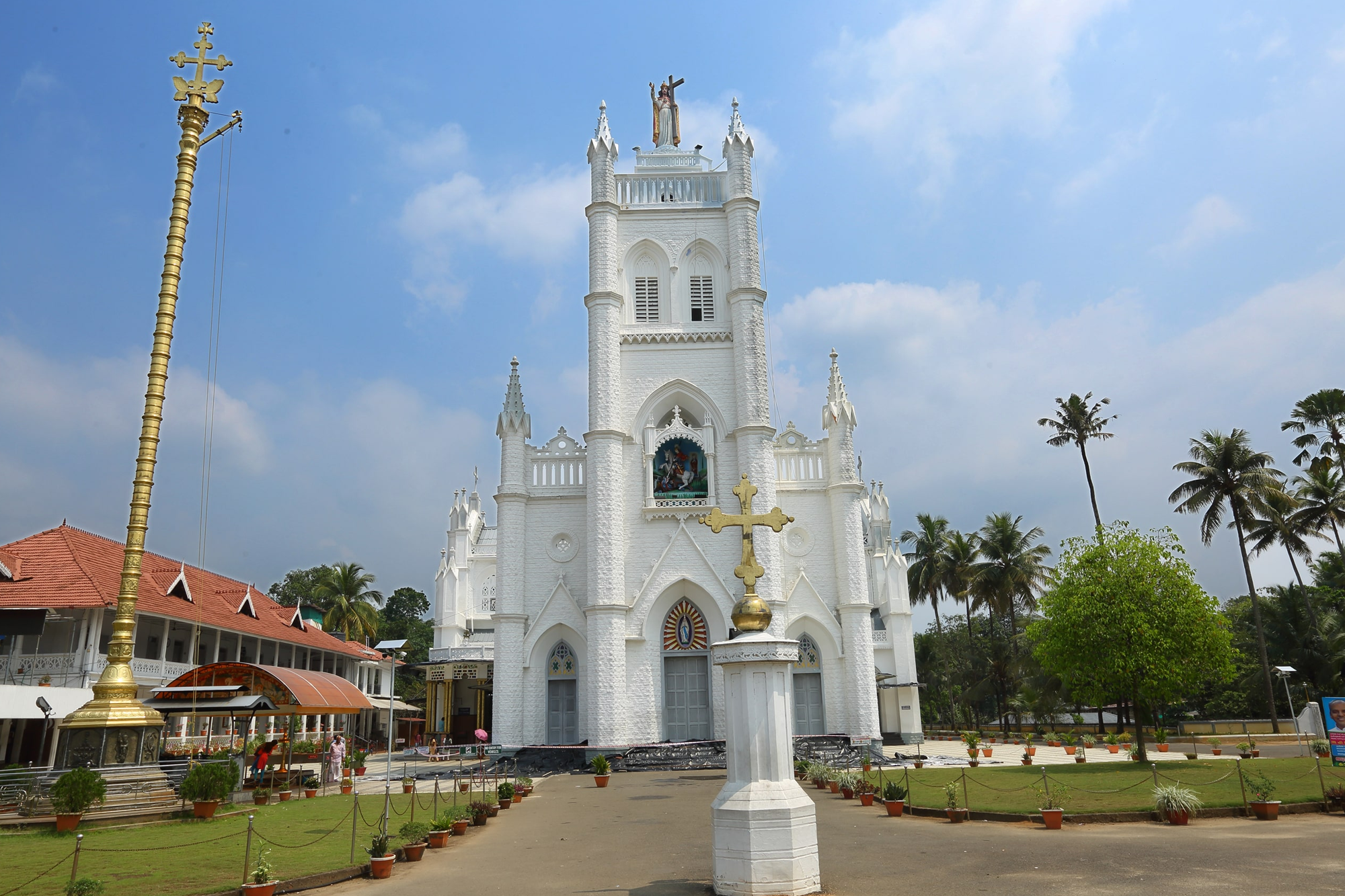Aruvithura Church a famous christian pilgrim destination in Kottayam, Kerala.